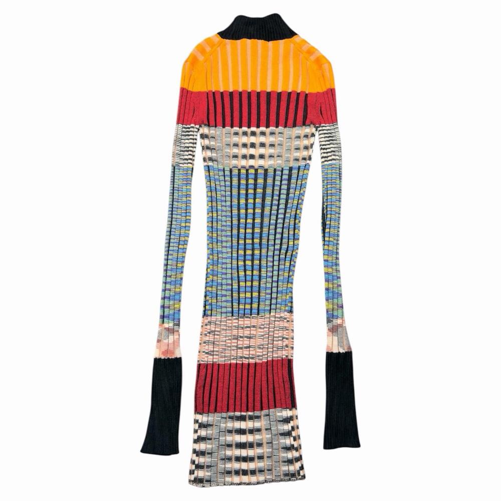 Missoni Made in Italy Wool Multicolor Turtleneck Sweater Dress Size 36 - Picture 5 of 9